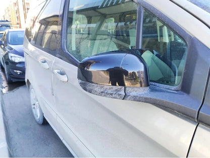 Side View Mirror Covers for Ford Courier 2014-2017 Gloss Black 2 Piece Pcs