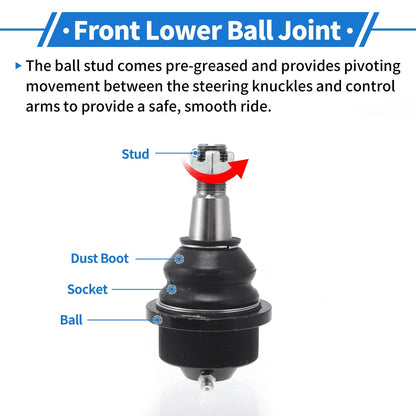 Front Lower Ball Joints for Chevrolet Silverado 1500 HD (2001 - 2003)