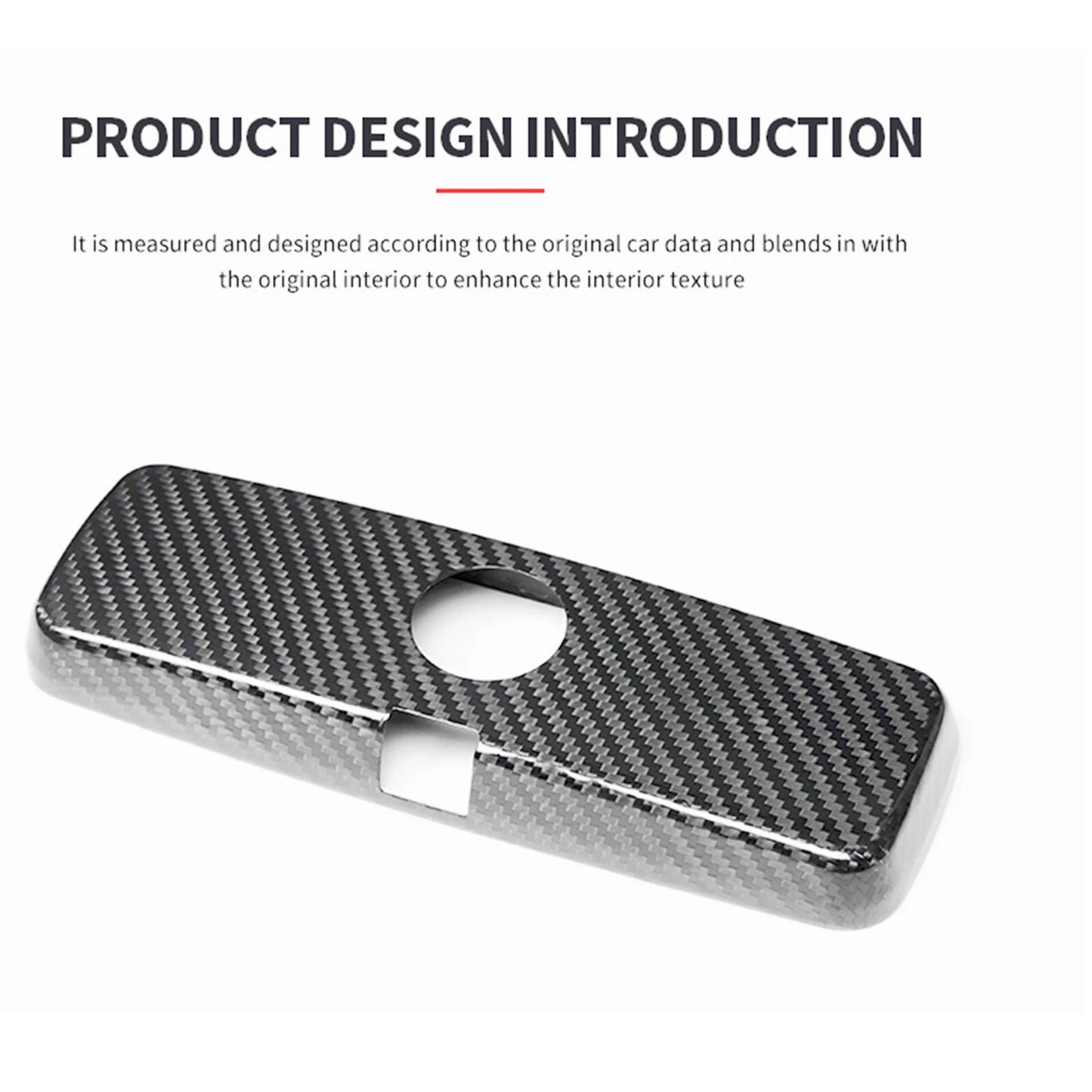 Rearview Mirror Cover Trim for Fiat 500 Abarth 2017-2023 Carbon Fiber