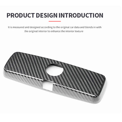 Rearview Mirror Cover Trim for Fiat 500 Abarth 2017-2023 Carbon Fiber