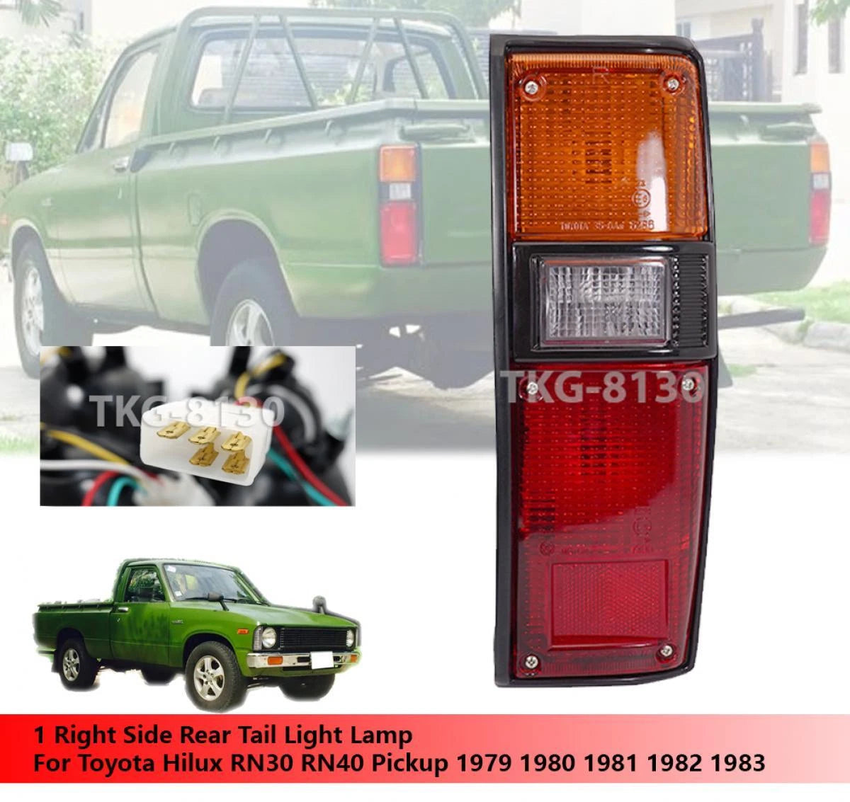 Rear Tail Light Lamp Right Side for Toyota RN30 RN40 Ute(1978-1983)