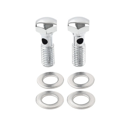 Chrome Head Breather Bolts for Harley Road King FLHR, Softail FXST (1994-1999)
