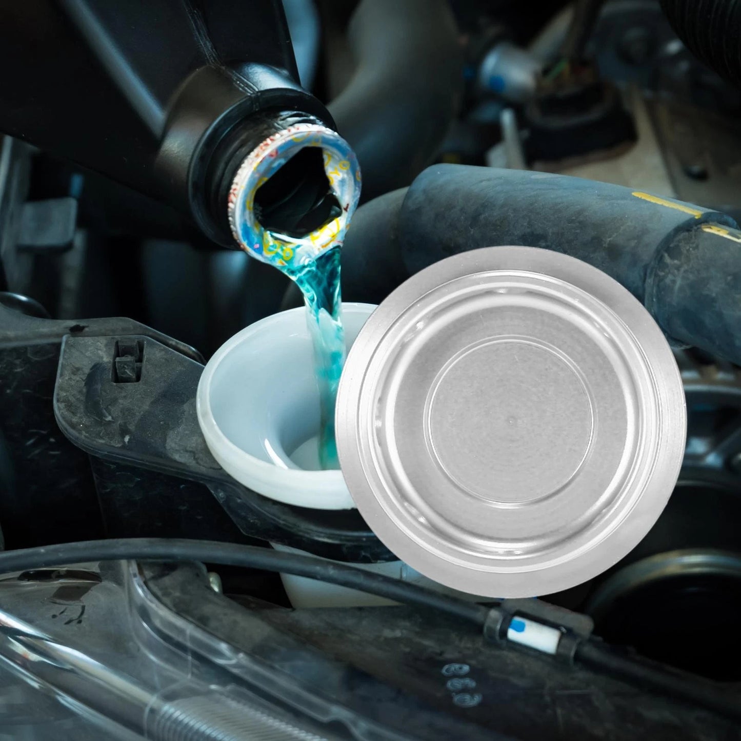 Silver Tone Gas Oil Filler Plug Cover for Subaru Ascent (2019-2021)