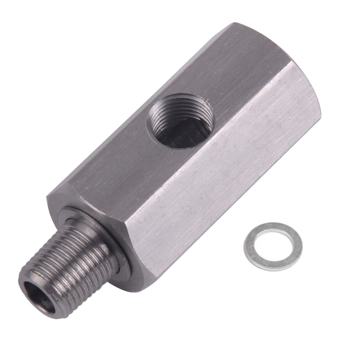 1/8" NPT Oil Pressure Sensor Tee Adapter for Turbo Supply Line w/Gasket
