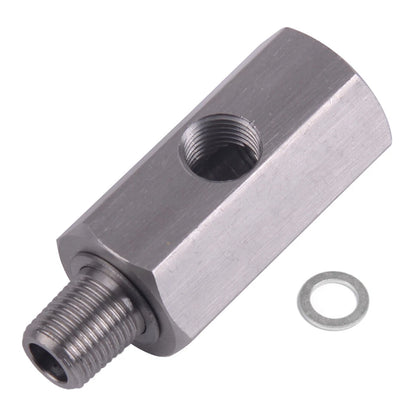 1/8" NPT Oil Pressure Sensor Tee Adapter for Turbo Supply Line w/Gasket