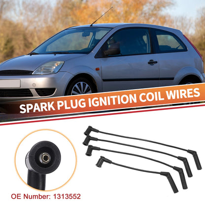 4 Pcs Spark Plug Wire Ignition Coil Cables for Ford Fiesta V (2001-2017)
