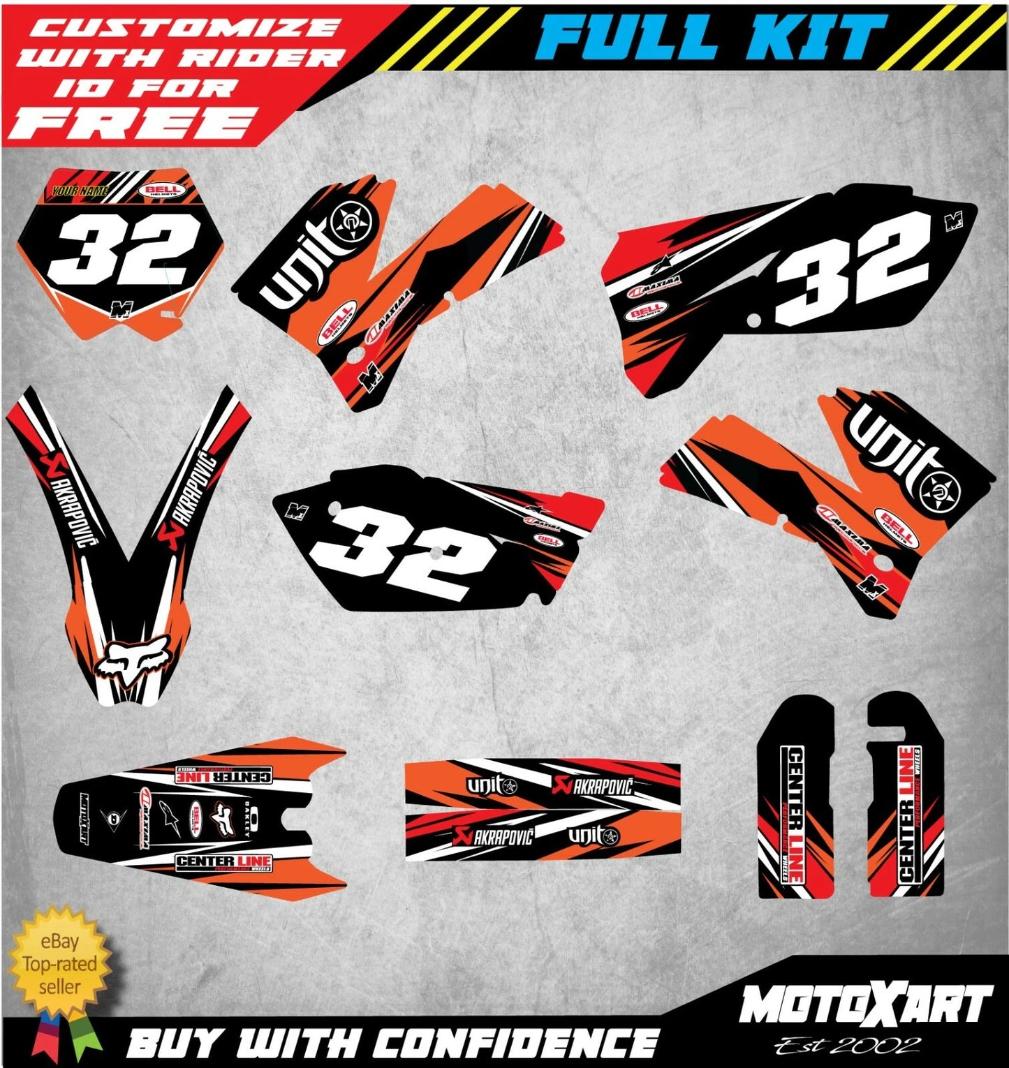 DIGGER Style Custom Graphics Kit Stickers for KTM SXF (2005-2006)