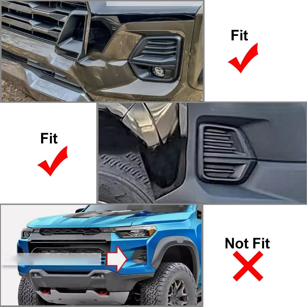 Left Right Daytime Running Light Fog Lamp Bezel for Chevrolet Colorado (2023-2024)