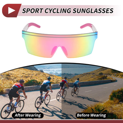 Motorcycle Riding Goggles Purple Lens Transparent Frame PC for Motorcycle