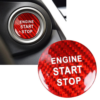 Red Carbon Fiber Engine Start Stop Button Cover for LEXUS IS ES GS NX RX LX (2016)