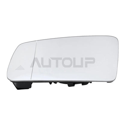 2 x Left+Right Side Mirror Glass Heat W/Blind Spot for Benz E250 E350 E400 E550