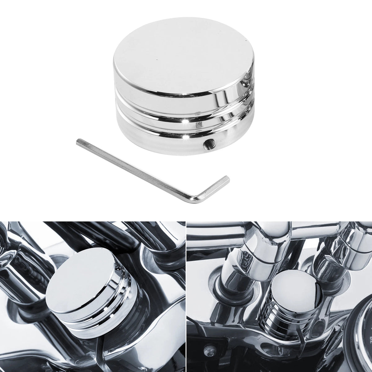 Chrome Steering Stem Bolt Nut Cover for Harley Softail Sport Glide (2018-2022)