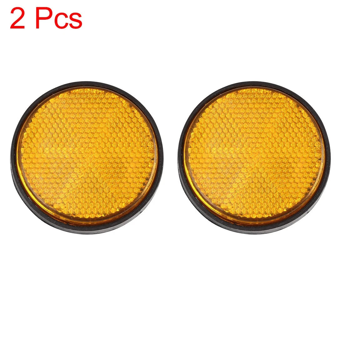 Reflector 2 x 6mm Yellow Plastic Screw Mount Reflective for Motorcycle