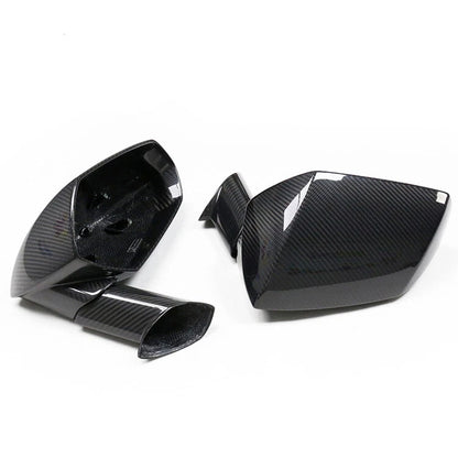 Carbon Fiber Mirror Cover Housing Shell For Lamborghini Aventador S SVJ 2017-20