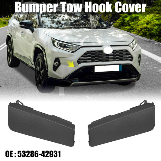 1 pair Front Bumper Tow Hook Cover for Toyota RAV4