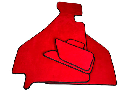 Red Alcantara Floor Mats for Ferrari F355 (1994-1999) - AutoWin Brand