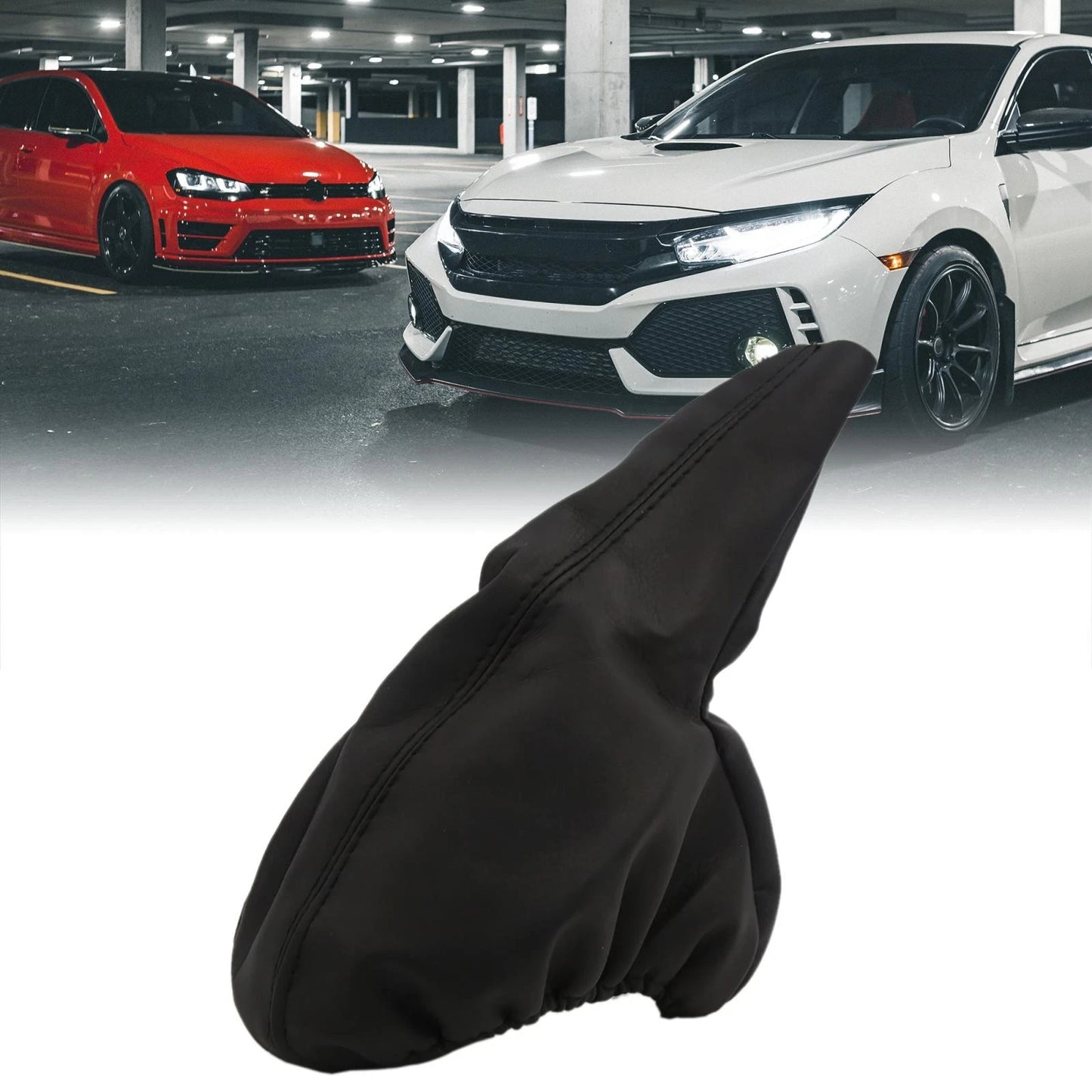 Black Dustproof Car Handbrake Parking Emergency Brake Boot Cover for Toyota Golf