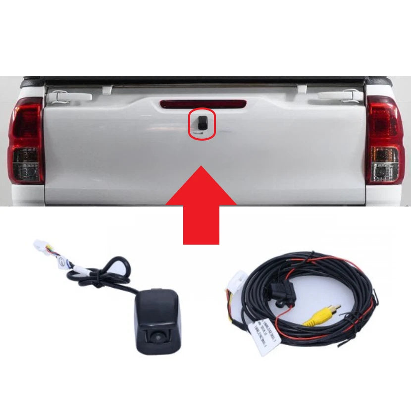 Tailgate Backup Reverse Camera Kit With 8m Cable for Toyota Hilux (2005–2015)