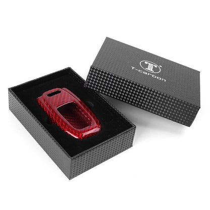 Carbon Fiber Remote Key Fob Cover Case for Audi A3 A4 A5 A6 A7 A8