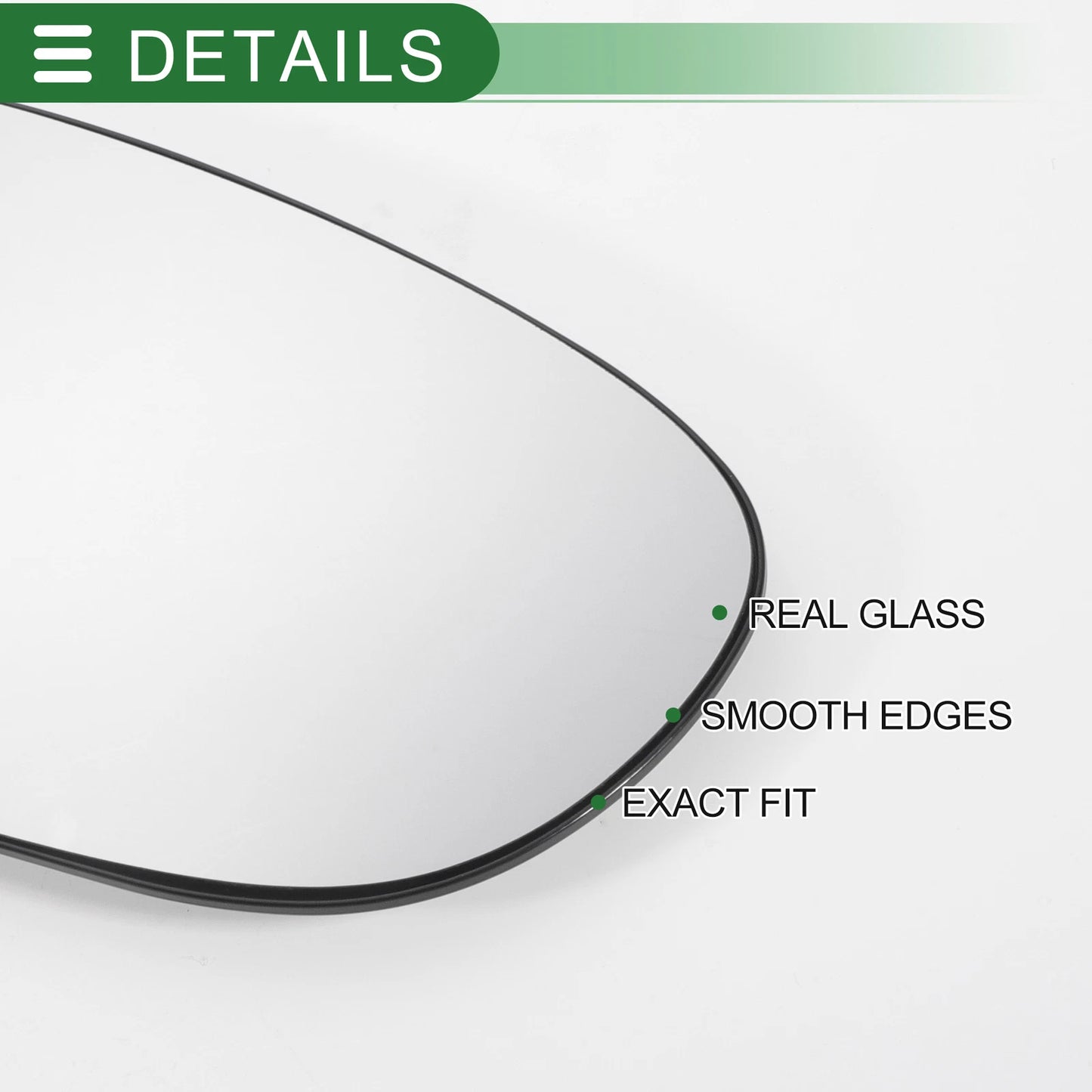Right Side Heated Convex Mirror Glass for Ford Galaxy (1995-2006)