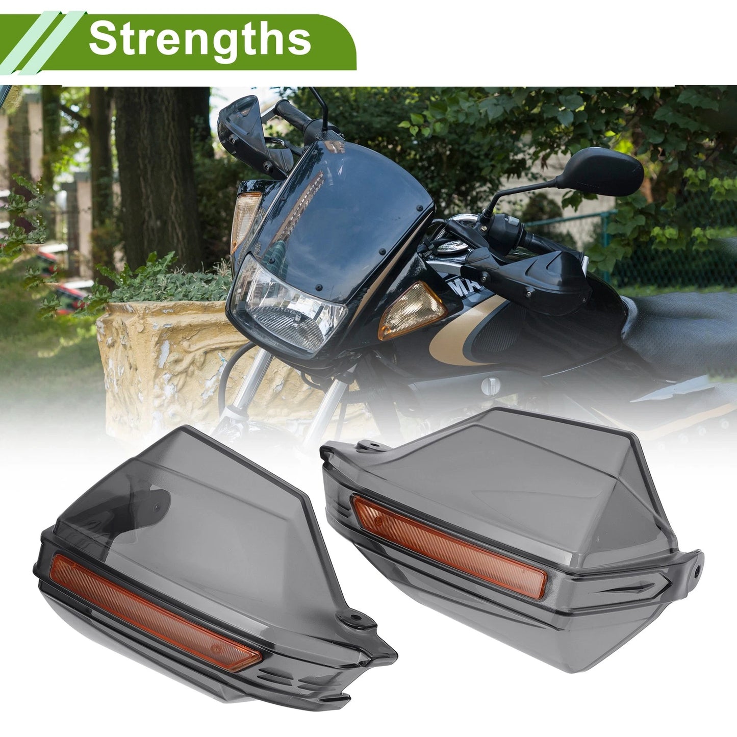 Set Universal Hand Guard Knuckle Protector for Motorcycles Black PC Plastic