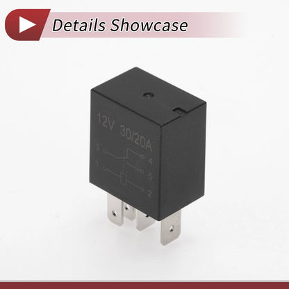 5 Pins Multi-Purpose Relay for Volvo V70 (1998-2007) 12V 20A/30A Black