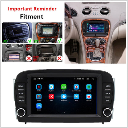 7" Car Android 13 Stereo Radio GPS Navigation for Benz SL R230 (2001-2005)