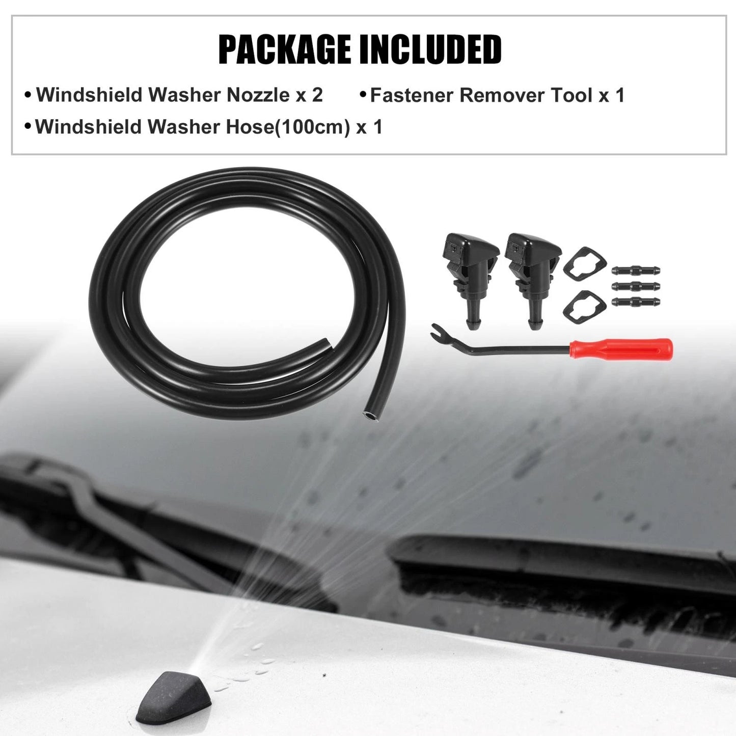 9pcs Front Windshield Washer Nozzle Kit for Dodge Caliber (2007-2012)