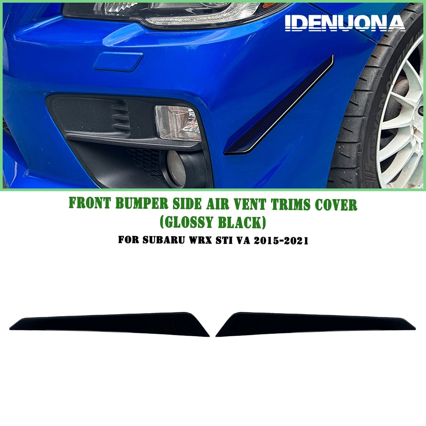 Gloss Black Side Air Vent Trims for Subaru WRX STI (2015-2021)