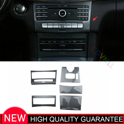 Carbon Fiber Middle Console Panel Cover for Benz E-Class (2014–2015)
