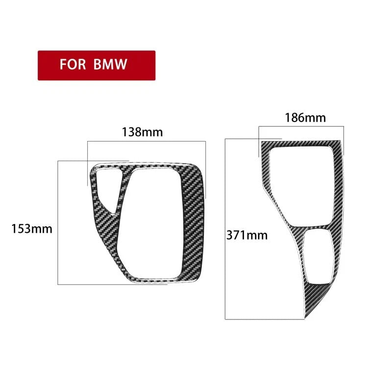 Carbon Fiber Center Console Automatic Gear Shift Knob For BMW E84 X1 2011-2015