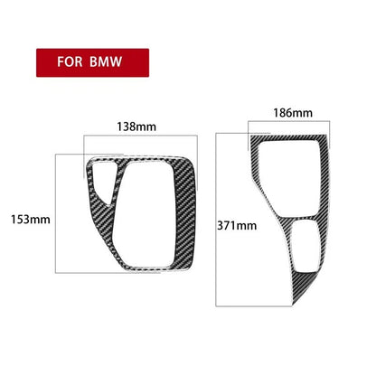 Carbon Fiber Center Console Automatic Gear Shift Knob For BMW E84 X1 2011-2015