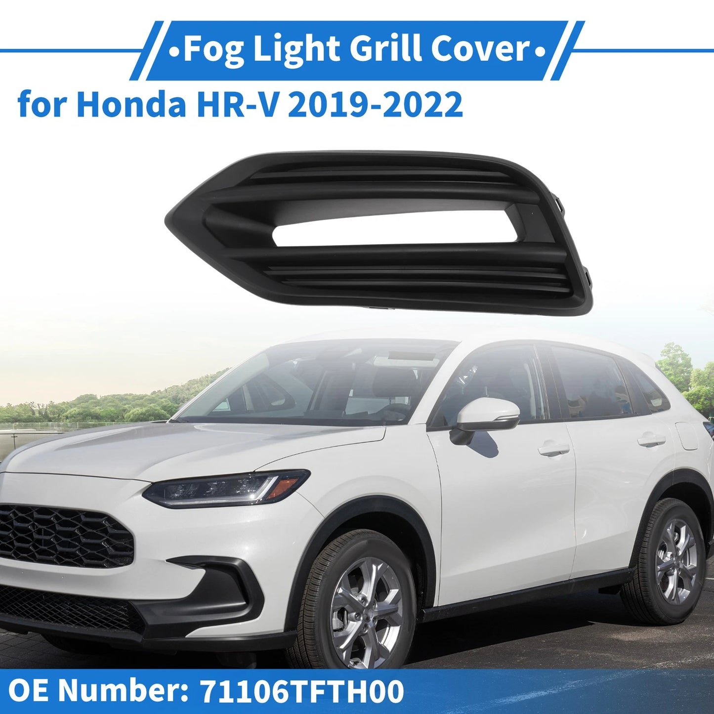 Front Left Fog Light Grill for Honda HR-V (2019-2022)