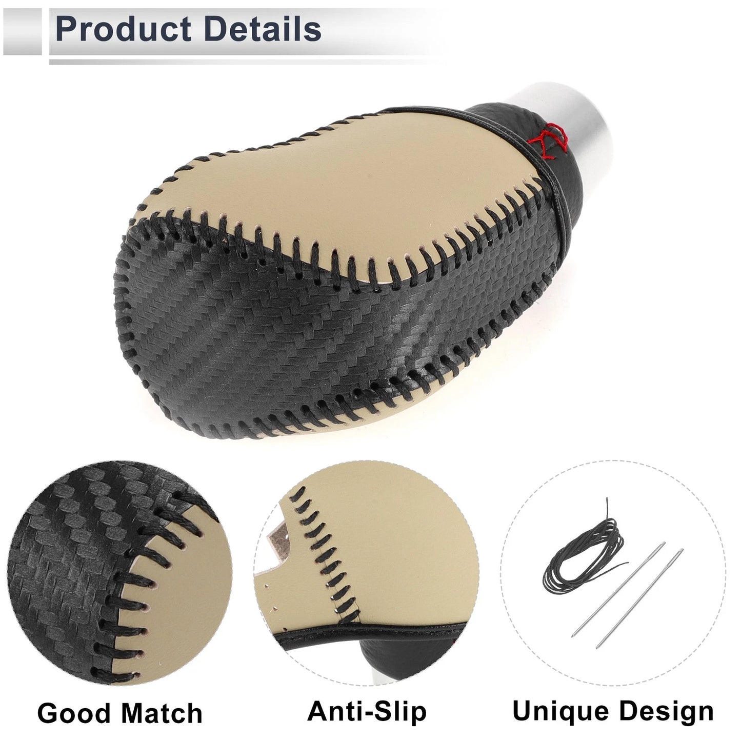 Gear Shift Knob Cover for Toyota Avalon (2019-2022) Black Carbon Fiber
