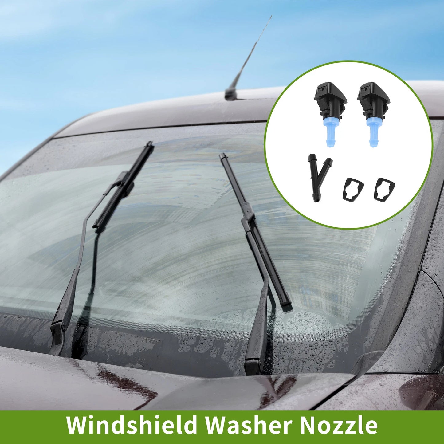 Windshield Washer Nozzle w/ Hose Connector for RAM