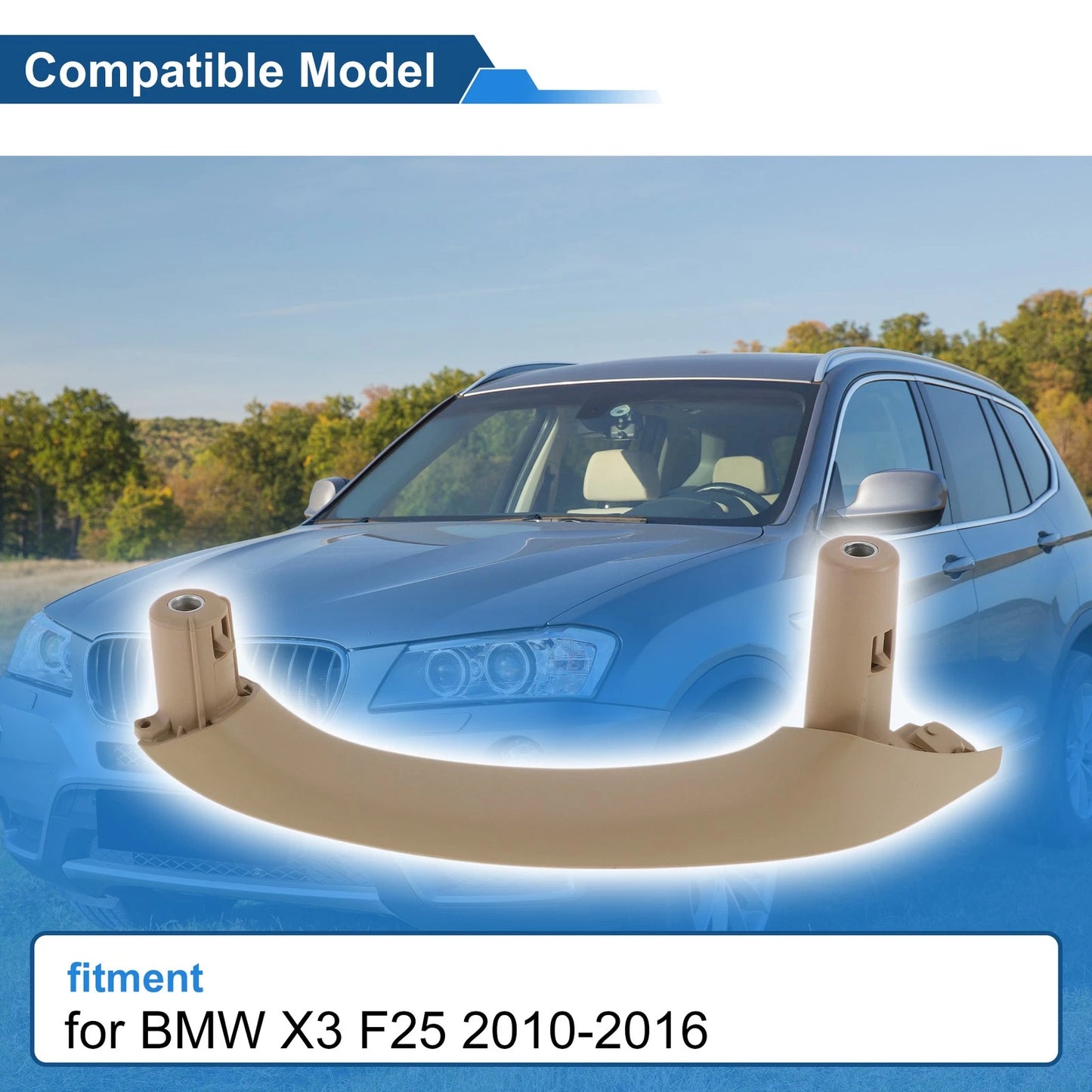 Front Passenger Side Inner Door Panel Handle for BMW X3 F25 (2010-2016) Beige