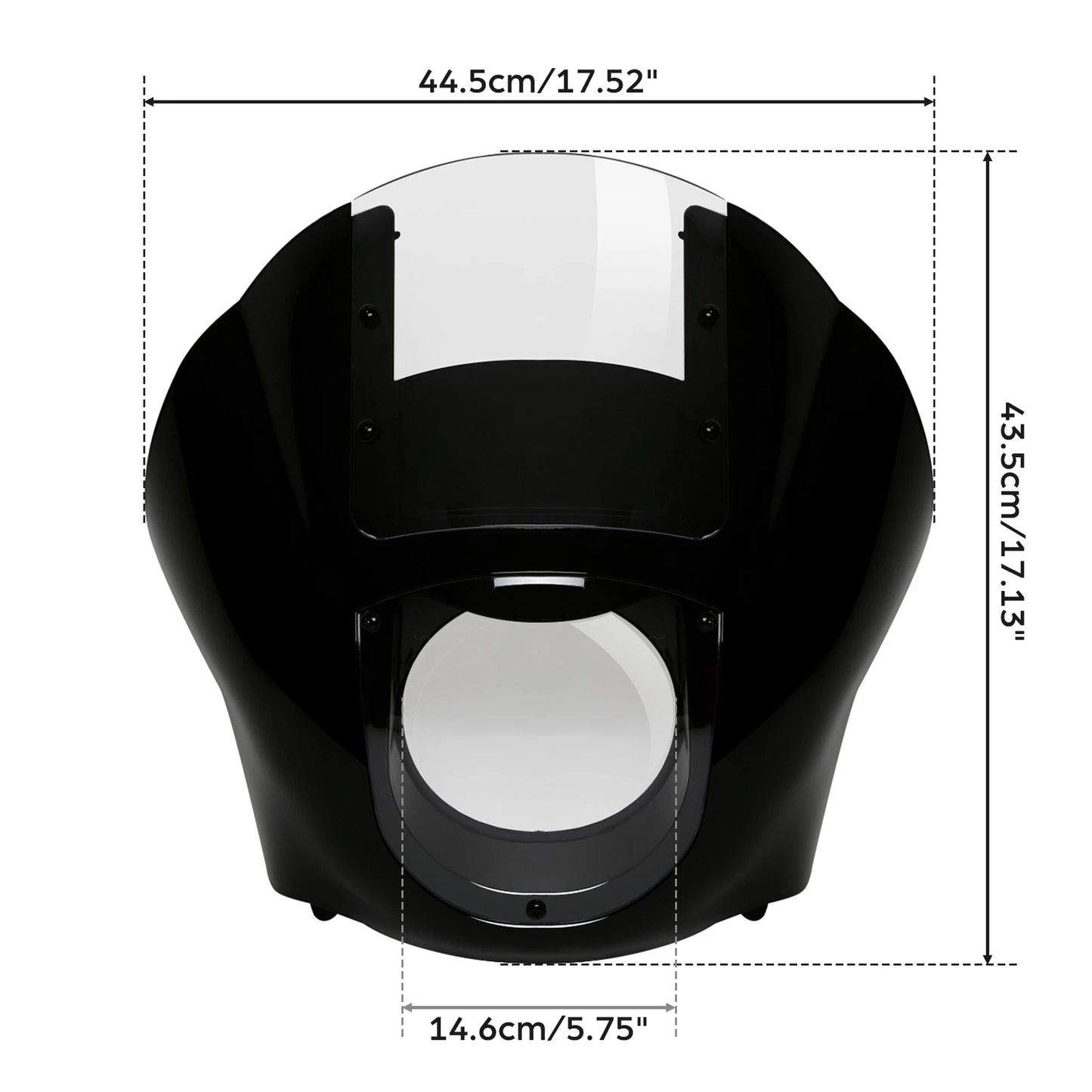 Black & Clear Quarter Fairing Windshield Kit for Harley Sportster Dyna