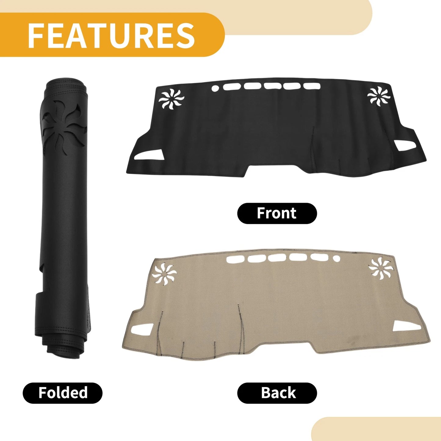 Dashboard Cover Black for Toyota Corolla (2019-2021) 1 x Anti-Slip