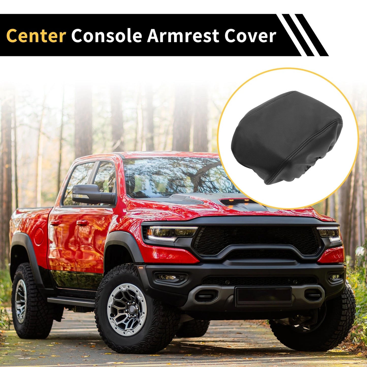 Arm Rest Cover for Jeep Wrangler Microfiber Leather Black (2011-2023)