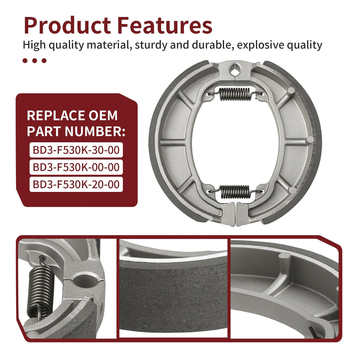 Rear Brake Shoes For Yamaha BD3-F530K