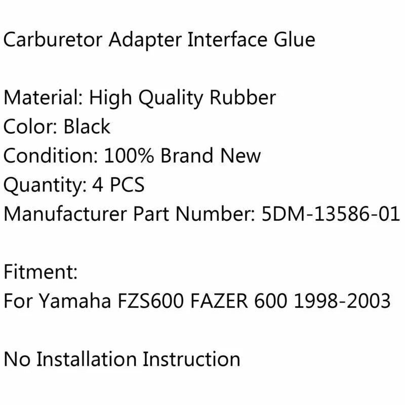 Intake Manifold Rubber for Yamaha FZS600 Fazer (1998-2003)