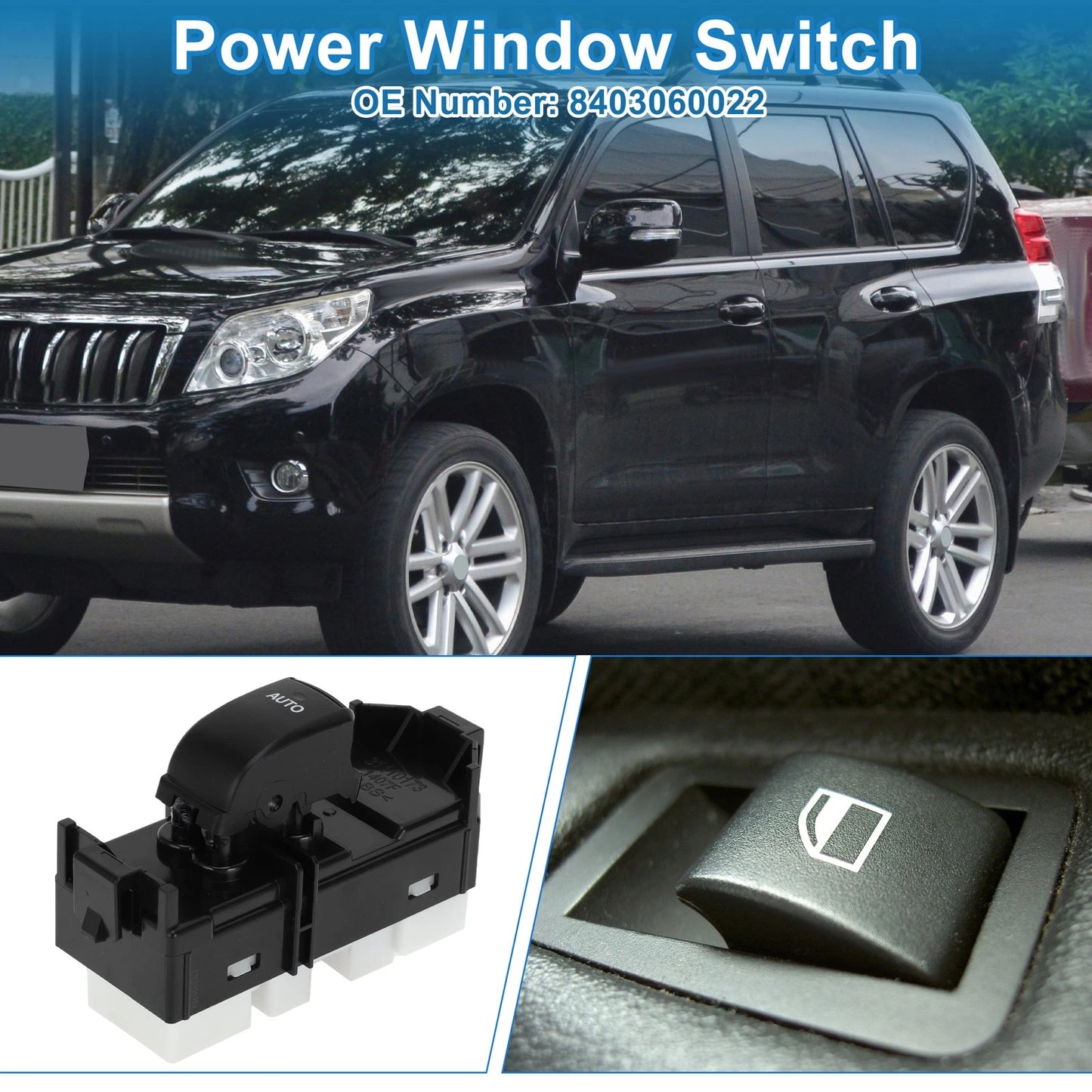 Passenger Side Power Window Switch for Toyota Prado (2009-2023)