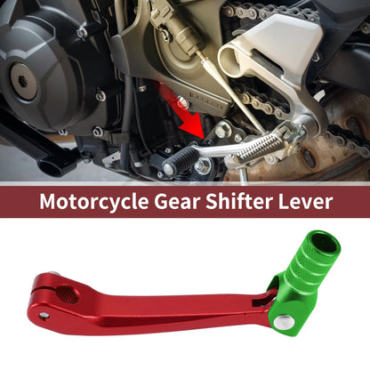 Gear Shift Lever Red Green Silver Tone for Honda CRF150F (2003–2017)