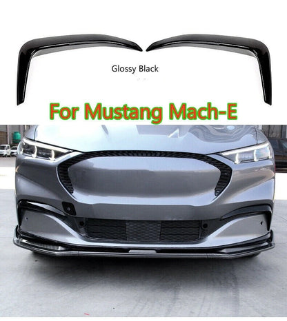 2 x Glossy Black Foglight Trim Eyebrow Cover for Ford Mustang Mach-E(2021–2024)
