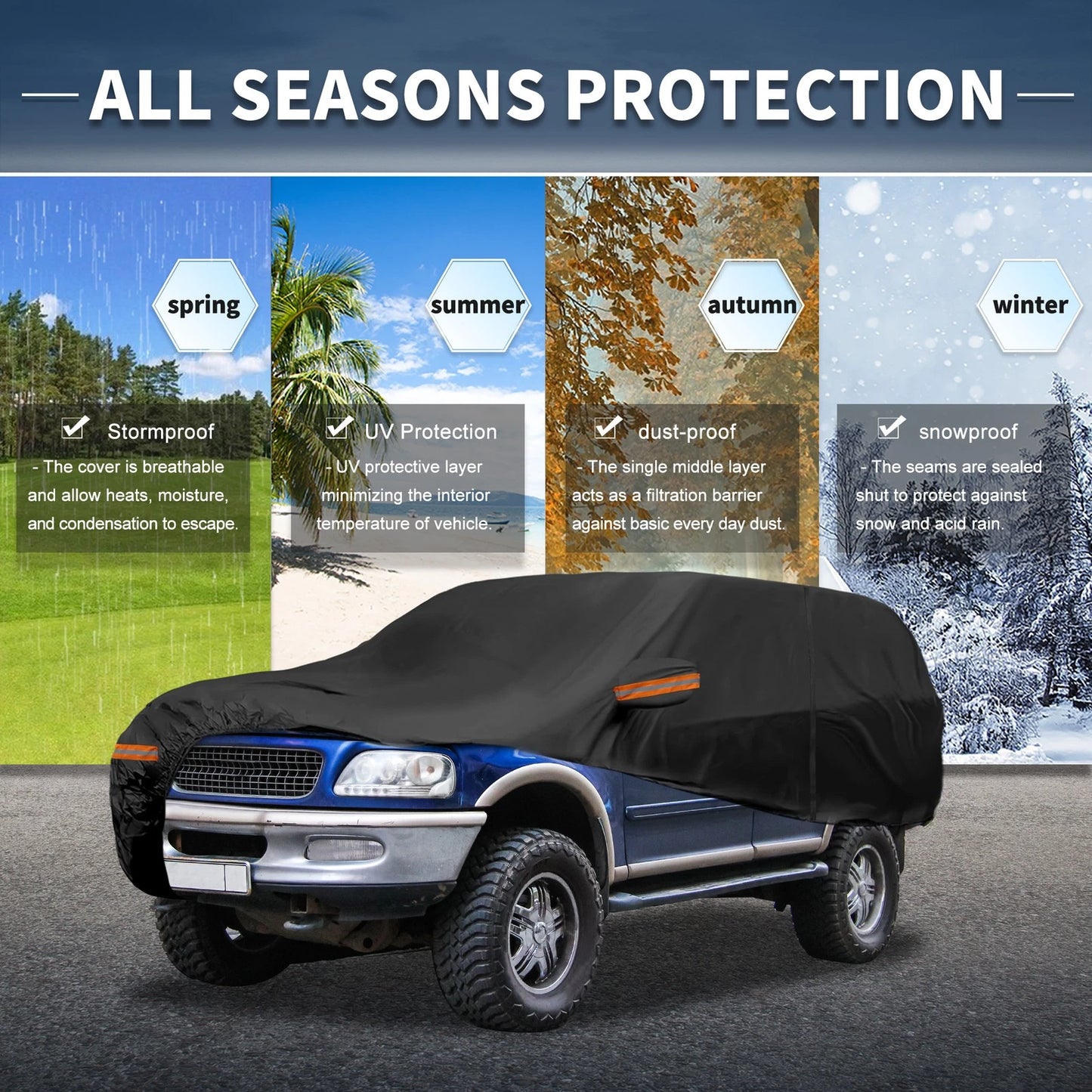 Waterproof 210D-PU Car Cover for Ford Expedition (2003-2023)