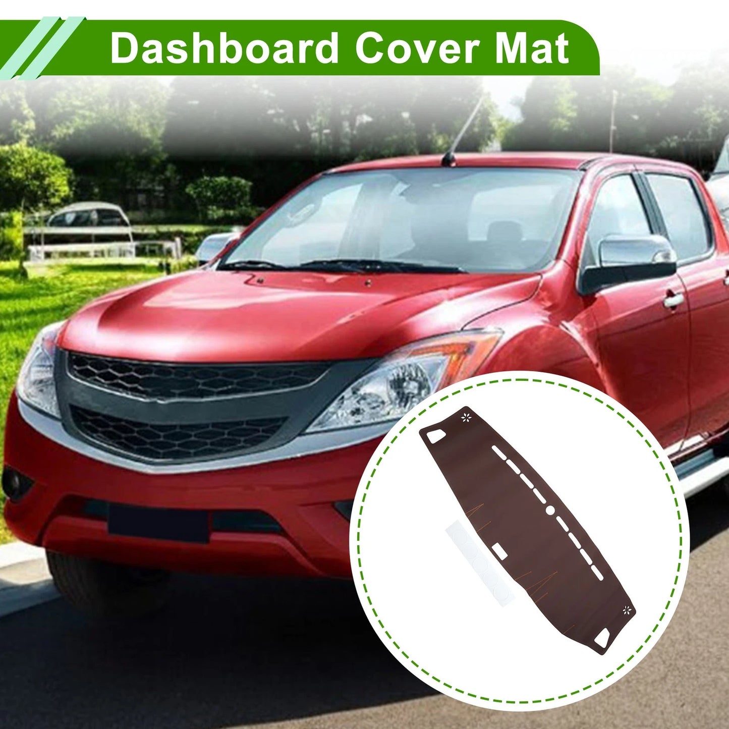 Dashboard Cover Mat for Mazda BT50 2007-2023 - Brown
