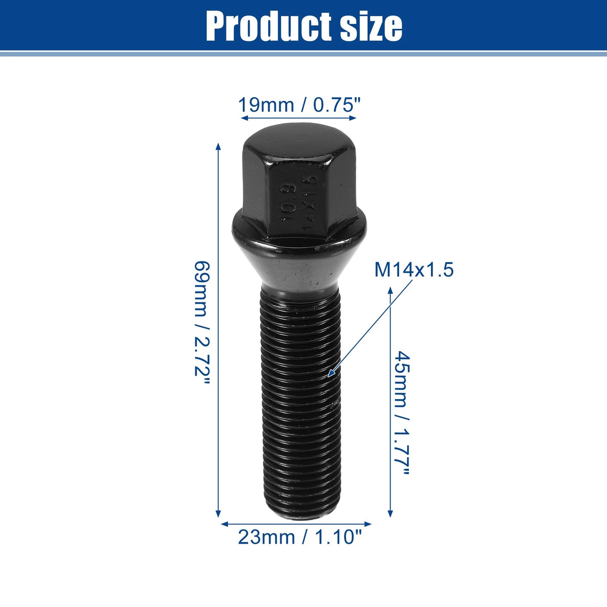 20 x M14x1.5 Extended Wheel Lug Bolts 45mm Shank for BMW X3 (2004-2010)