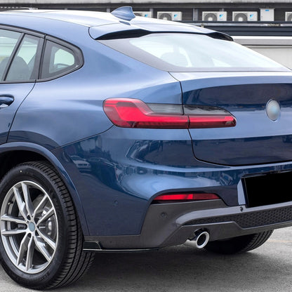 2 x Rear Bumper Side Splitter Trim for BMW X4 G02 M Sport (2018-2021) Gloss Black