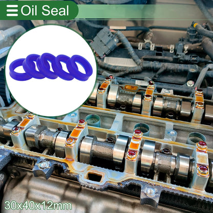 Oil Seal 30x40x12mm TPU Rotary Shaft Seal High Pressure Blue 5 Pcs