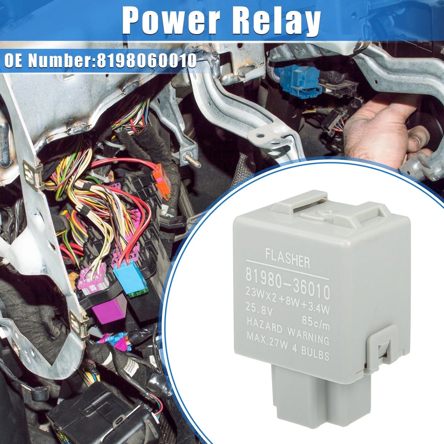 Relay 12V 40A 3-Pin for Toyota Cruze